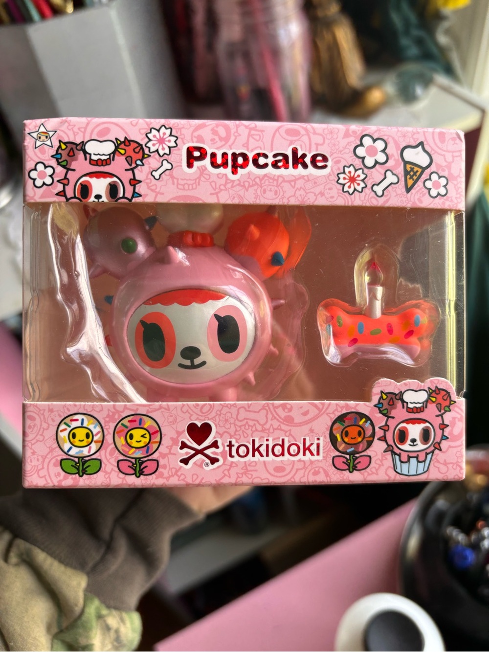 tokidoki Pupcake Pink Figure with Donut Bone Accessory